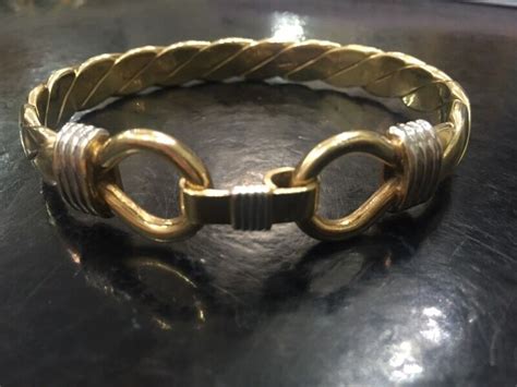 mens 9ct gold gucci bangle